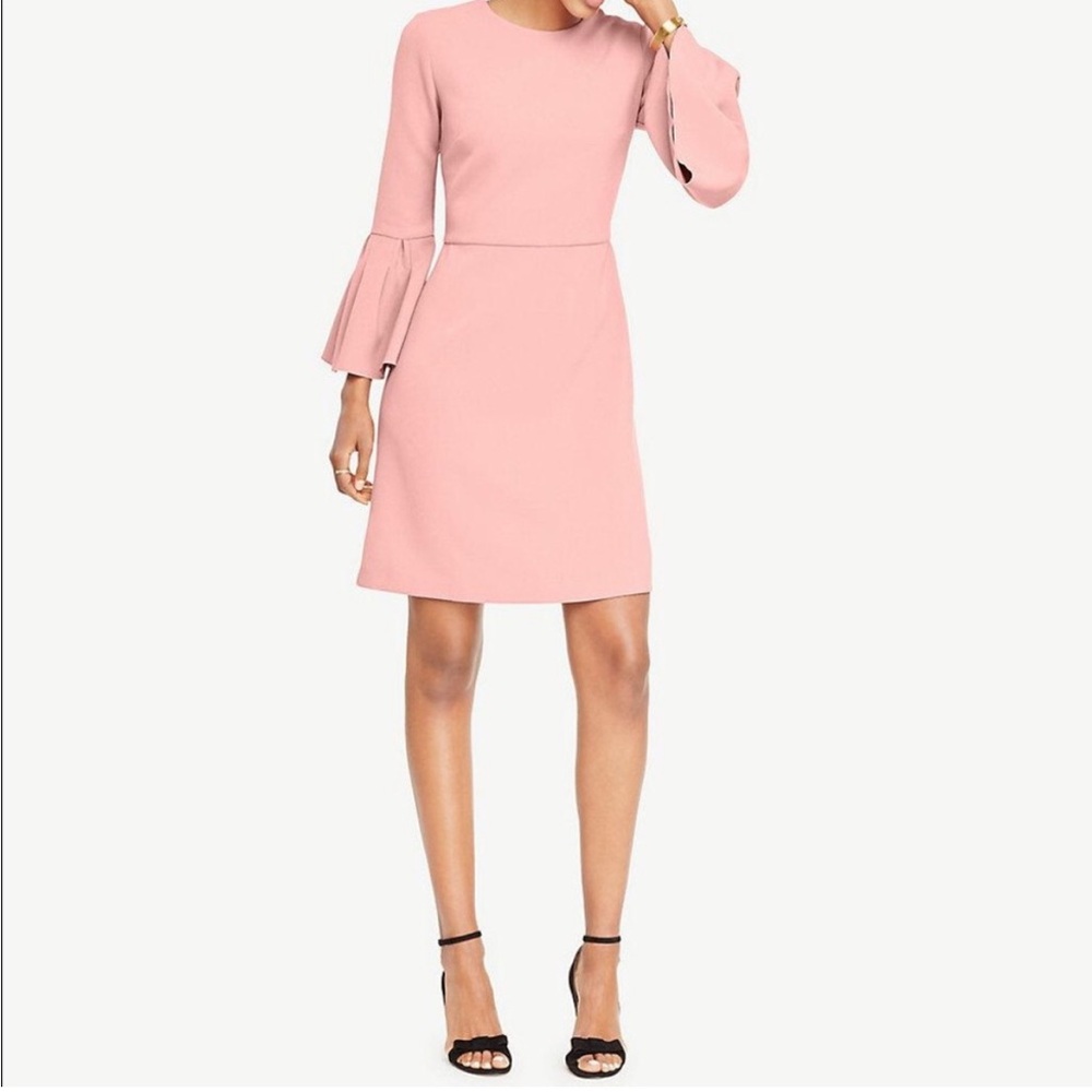 Ann Taylor Black Bell Sleeve A line Shift Dress 8P NWT - Picture 14 of 16